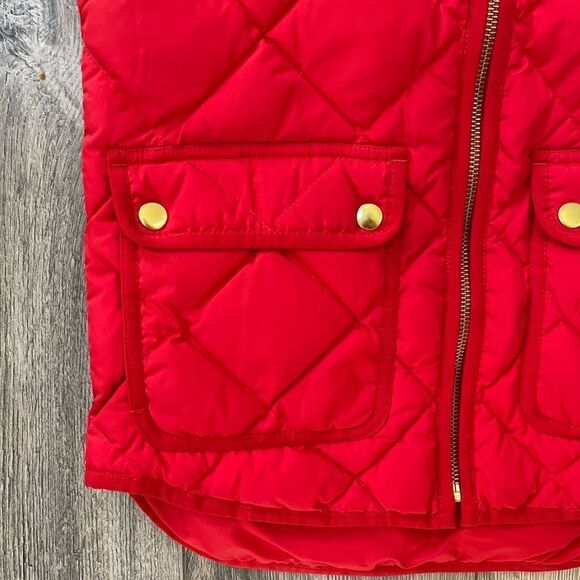 Jcrew red Puffer vest with snap pockets - Picture 5 of 8